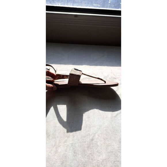 Michael Kors Size 5 Sandals Tan & Gold Bentley 2 - Picture 2 of 6